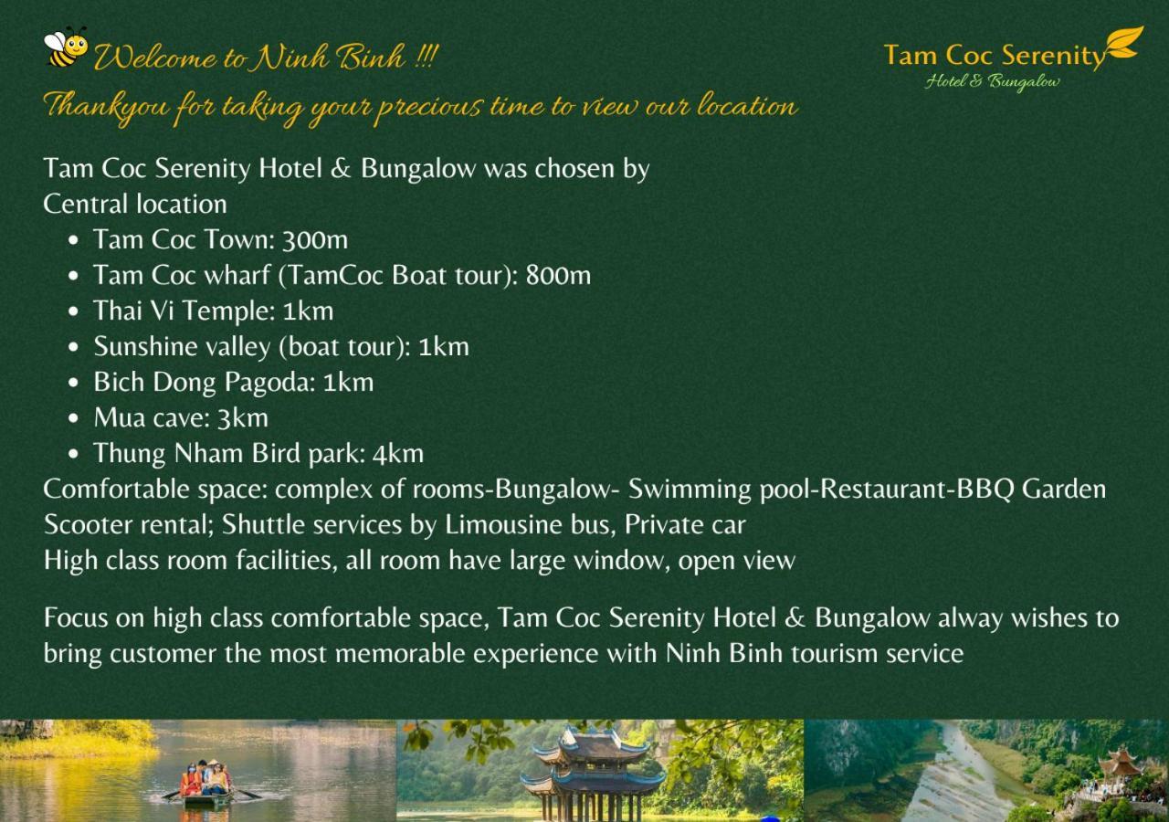 Tam Coc Serenity Hotel & Bungalow Ninh Binh Luaran gambar